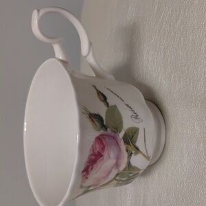 Floral Teacup with Pink Rose Design